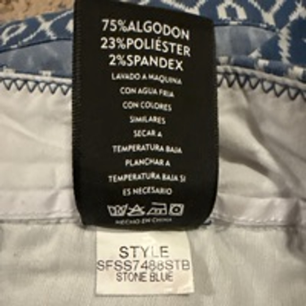 Women's Dear John Finnegan Shorts Size 32/12 Blue Diamond Print - Picture 5 of 9